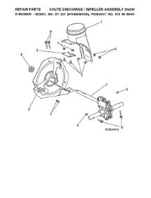 Chute Discharge / Impeller Assy parts for Husqvarna Gas Snowblower ST227-970528702 from AppliancePartsPros.com