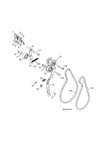 Pulleys / Belt parts for Husqvarna Gas Snowblower ST227P-96193009703 from AppliancePartsPros.com