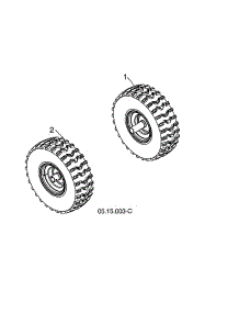 Wheels parts for Husqvarna Gas Snowblower ST227P-96193009703 from AppliancePartsPros.com