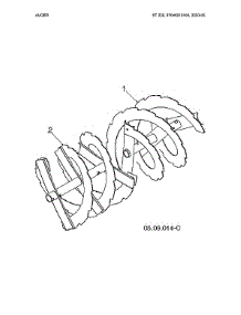 Auger parts for Husqvarna Gas Snowblower ST230-97046910100 from AppliancePartsPros.com