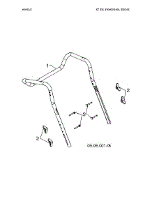 Handle parts for Husqvarna Gas Snowblower ST230-97046910100 from AppliancePartsPros.com