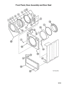 Front Panel / Door Assy / Door Seal parts for Speed Queen Laundry Center STGNCASP115TW01 from AppliancePartsPros.com