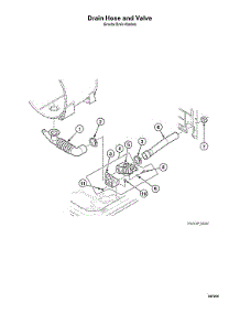 Drain Hose / Valve-Gravity Drain Models parts for Speed Queen Laundry Center STGNCASP115TW01 from AppliancePartsPros.com