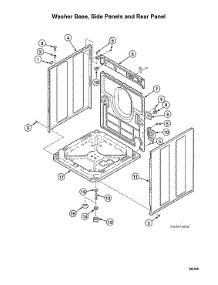 Washer Base / Side Panels / Rear Panel parts for Speed Queen Laundry Center STGNCASP115TW01 from AppliancePartsPros.com
