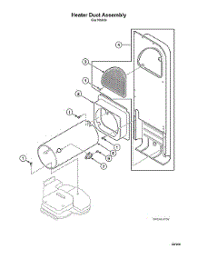 Heater Duct Assy-Gas Models parts for Speed Queen Laundry Center STGNCASP115TW01 from AppliancePartsPros.com