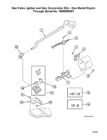 Gas Valve / Igniter / Gas Conversion Kits-Gas Models Thru S#1908000001 parts for Speed Queen Laundry Center STGNCASP115TW01 from AppliancePartsPros.com