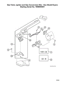Gas Valve / Igniter / Gas Conversion Kits-Gas Models Starting S#1908000001 parts for Speed Queen Laundry Center STGNCASP115TW01 from AppliancePartsPros.com