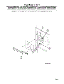 Dryer Lead-In Cord parts for Speed Queen Laundry Center STGNCASP115TW01 from AppliancePartsPros.com
