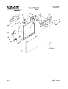 Frame & Console parts for Kirkland Dishwasher SUD4000HQ1 from AppliancePartsPros.com
