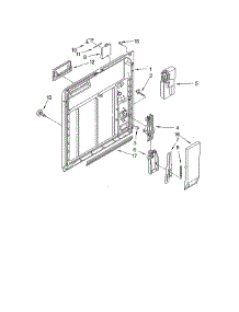 Inner Door parts for Kirkland Dishwasher SUD4000HQ1 from AppliancePartsPros.com