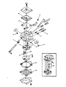 Carburetor Hdc-65 A-94649-A (Walbro) parts for Homelite Gas Chainsaw SUPER 2-UT10653 from AppliancePartsPros.com