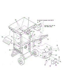 Drawing Four parts for Troy-Bilt Chipper Shredder SUPER TOMAHAWK 8HP from AppliancePartsPros.com