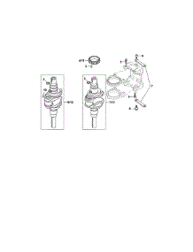 Crankshaft parts for Kohler Lawn & Garden Engine SV590-0013 from AppliancePartsPros.com