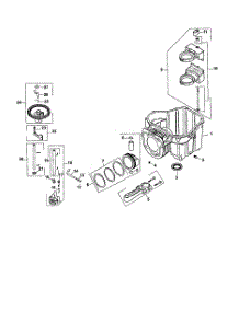 Crankcase parts for Kohler Lawn & Garden Engine SV600-0001 from AppliancePartsPros.com