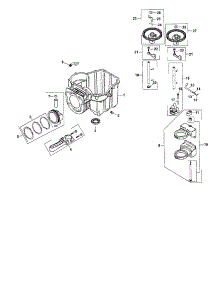 Crankcase parts for Kohler Lawn & Garden Engine SV600-0002 from AppliancePartsPros.com