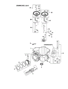 Crankcase parts for Kohler Lawn & Garden Engine SV600-0025 from AppliancePartsPros.com