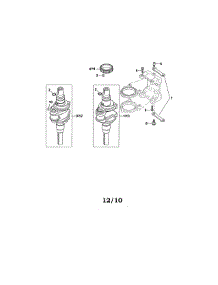 Crankshaft parts for Kohler Lawn & Garden Engine SV600-3233 from AppliancePartsPros.com