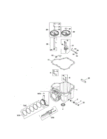 Crankcase parts for Kohler Lawn & Garden Engine SV600-3233 from AppliancePartsPros.com