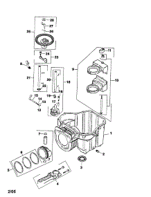 Crankcase parts for Kohler Lawn & Garden Engine SV600S-0010 from AppliancePartsPros.com