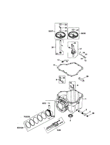 Crankcase parts for Kohler Lawn & Garden Engine SV620-0210 from AppliancePartsPros.com