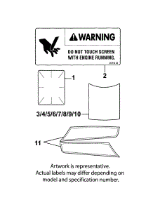 Decals parts for Kohler Lawn & Garden Engine SV620-0210 from AppliancePartsPros.com