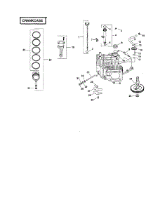 Crankcase parts for Kohler Lawn & Garden Engine SV735-0017 from AppliancePartsPros.com