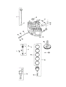 Crankcase parts for Kohler Lawn & Garden Engine SV735-0018 from AppliancePartsPros.com