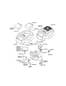 Blower Housing / Baffles parts for Kohler Lawn & Garden Engine SV735-3022 from AppliancePartsPros.com