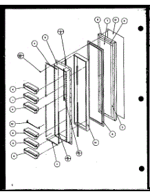 Freezer Door (Sw25h / P7836023w) (Swp25h / P7836024w) (Sw22h / P7836026w) (Swp25h / P7836037w) parts for Amana Side-By-Side Refrigerator SW25H-P7836023W from AppliancePartsPros.com