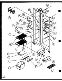 Freezer Shelving And Refrigerator Light (Sw25h / P7836023w) (Swp25h / P7836024w) (Sw22h / P7836026w) (Swp25h / P7836037w) parts for Amana Side-By-Side Refrigerator SW25H-P7836023W from AppliancePartsPros.com