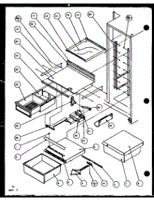 Refrigerator Shelving And Drawers (Sw25h / P7836023w) (Swp25h / P7836024w) (Sw22h / P7836026w) (Swp25h / P7836037w) parts for Amana Side-By-Side Refrigerator SW25H-P7836023W from AppliancePartsPros.com