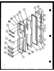 Freezer Door parts for Amana Side-By-Side Refrigerator SWDT22H-P7836025W from AppliancePartsPros.com