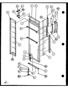Refrigerator Door Hinge And Trim Parts parts for Amana Side-By-Side Refrigerator SWDT22H-P7836025W from AppliancePartsPros.com