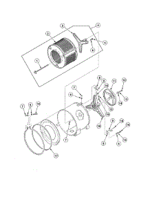 Inner Basket / Trunnion / Bearing Housing / Pulley parts for Speed Queen Washer SWF261WH from AppliancePartsPros.com