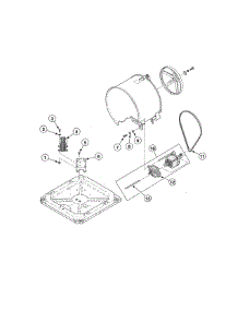 Motor & Belt parts for Speed Queen Washer SWF261WH from AppliancePartsPros.com