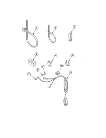 Wire Ties / Harness Clips / Power Cord parts for Speed Queen Washer SWF261WH from AppliancePartsPros.com