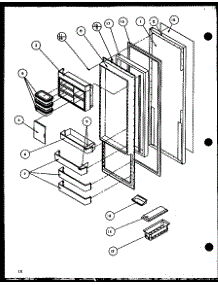 Refrigerator Door (Sw25h / P7836023w) (Swp25h / P7836024w) (Sw22h / P7836026w) (Swp25h / P7836037w) parts for Amana Side-By-Side Refrigerator SWP25H-P7836024W from AppliancePartsPros.com