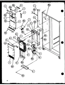 Freezer Evaporator And Air Handling (Sw25h / P7836023w) (Swp25h / P7836024w) (Sw22h / P7836026w) (Swp25h / P7836037w) parts for Amana Side-By-Side Refrigerator SWP25H-P7836024W from AppliancePartsPros.com