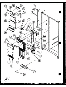 Evaporator And Air Handling parts for Amana Side-By-Side Refrigerator SWPD25H-P7836022W from AppliancePartsPros.com