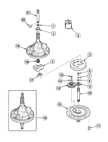 Transmission parts for Speed Queen Washer SWT020WN from AppliancePartsPros.com