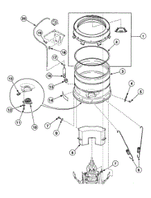 Outer Tub parts for Speed Queen Washer SWT021LA from AppliancePartsPros.com