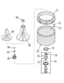 Washtub Assy parts for Speed Queen Washer SWT021QM from AppliancePartsPros.com