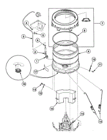 Outer Tub parts for Speed Queen Washer SWT021WN from AppliancePartsPros.com