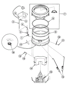 Tub Assy parts for Speed Queen Washer SWT121WN from AppliancePartsPros.com