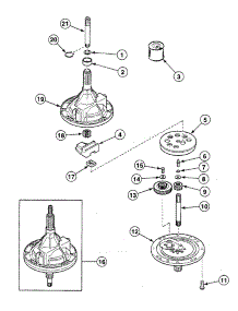 Transmission parts for Speed Queen Washer SWT121WN from AppliancePartsPros.com