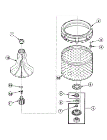 Washtub Assy parts for Speed Queen Washer SWT210LN1124 from AppliancePartsPros.com