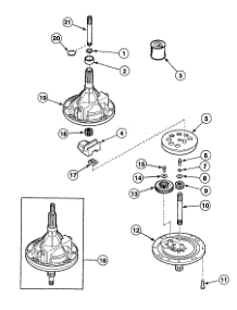 Transmission parts for Speed Queen Washer SWT210QA from AppliancePartsPros.com