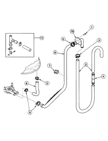 Drain Hose parts for Speed Queen Washer SWT210WA from AppliancePartsPros.com
