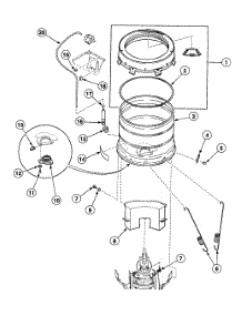 Outer Tub parts for Speed Queen Washer SWT210WA1124 from AppliancePartsPros.com