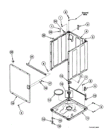 Cabinet Assy parts for Speed Queen Washer SWT321WA from AppliancePartsPros.com